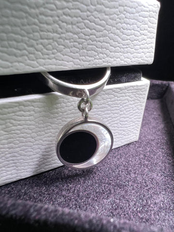 Eclipse Ring sterling silver with moon charm in gift box