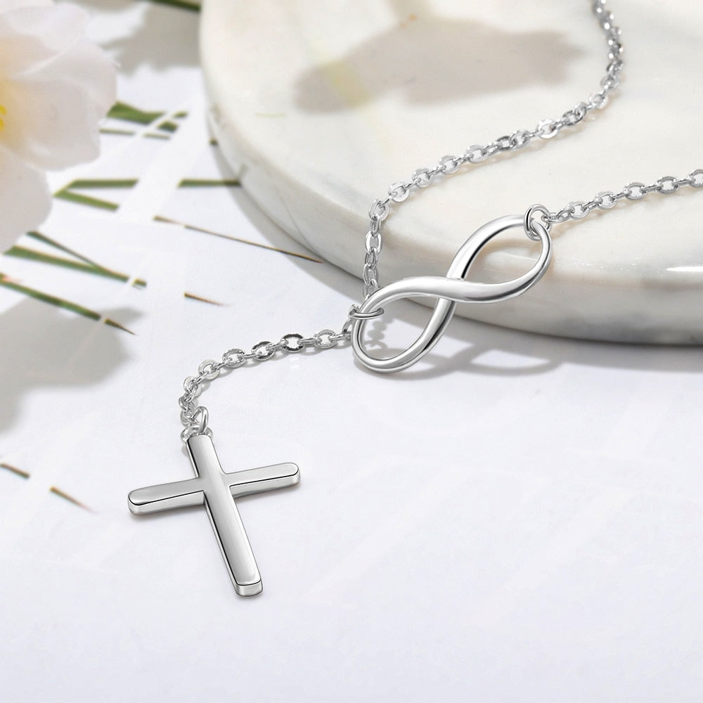 Cross & Infinity Necklace - Soficos
