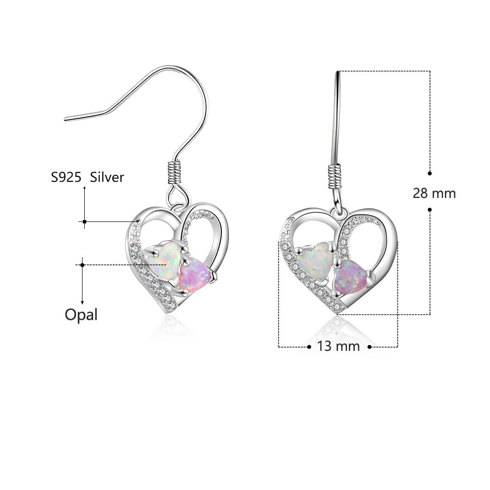 Romantic Heart Earrings - Soficos