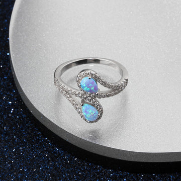 Blue Fire Opal Ring - Soficos