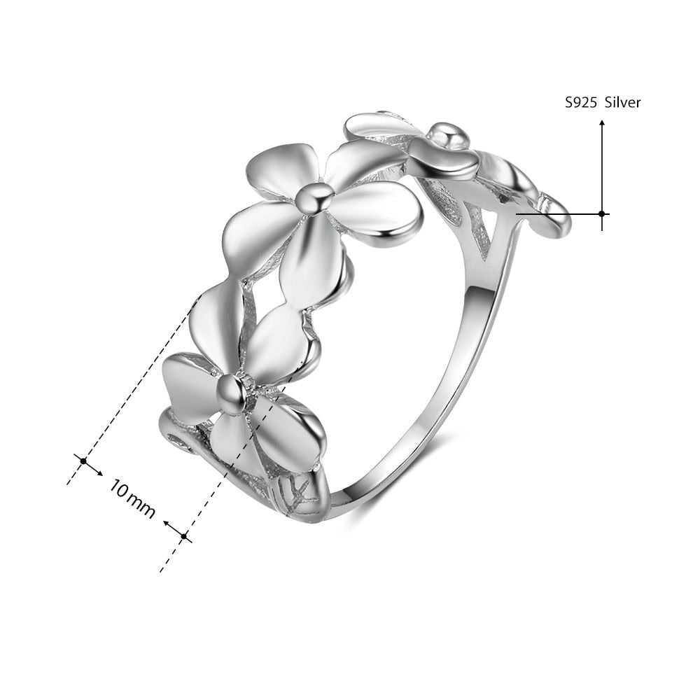 Flower Silver Ring - Soficos