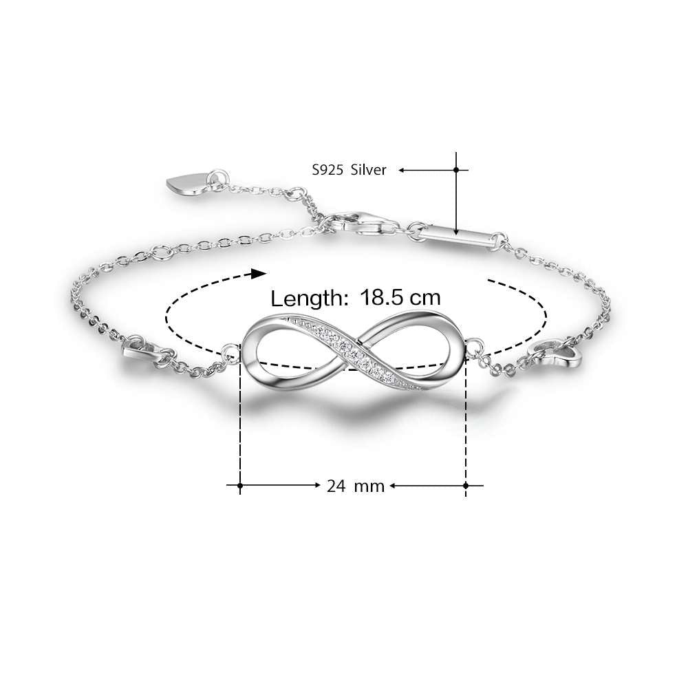 Infinity Bracelet with Cubic Zirconia - Soficos
